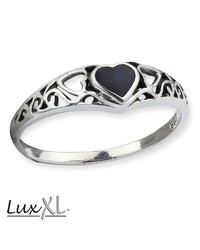 Silberring schwarzes Herz - vergleichen und g&uuml;nstig kaufen